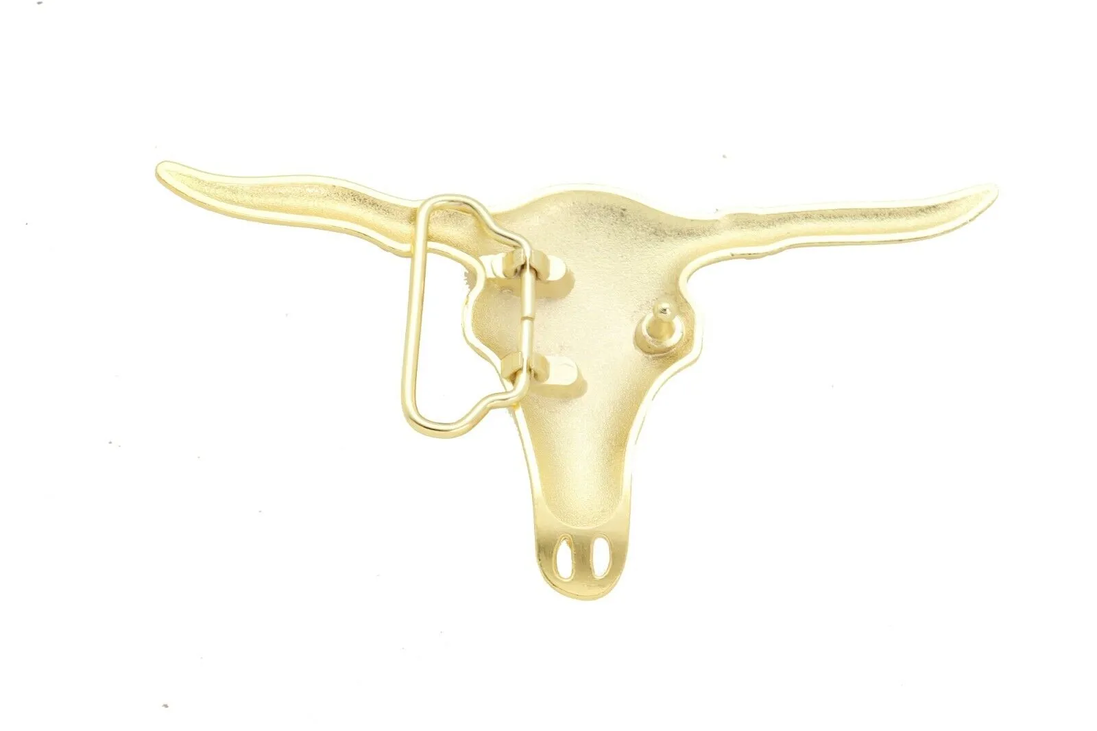 Texas Longhorn Skull Metal Belt Buckle