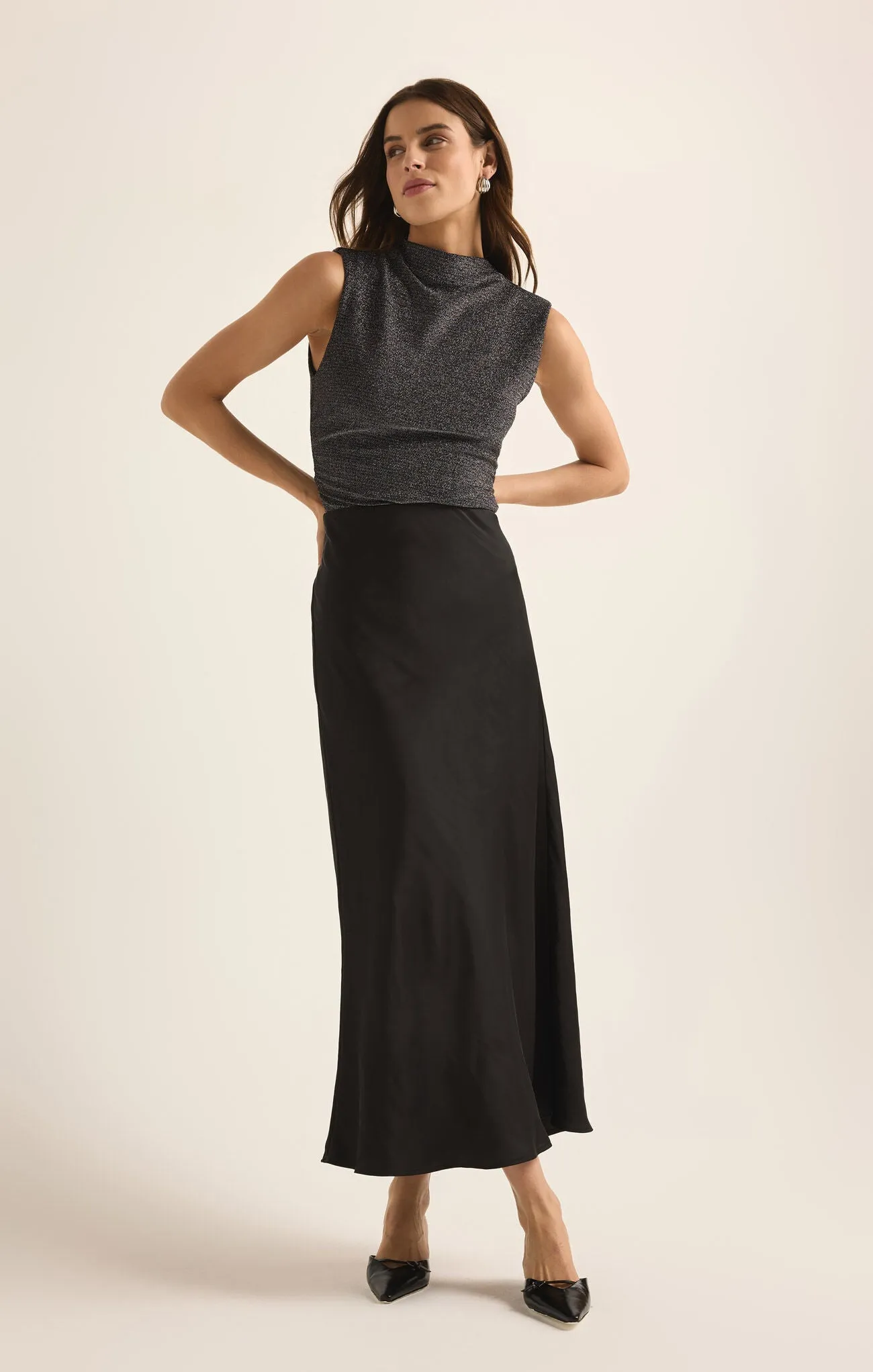 The Europa Poly Sheen Skirt