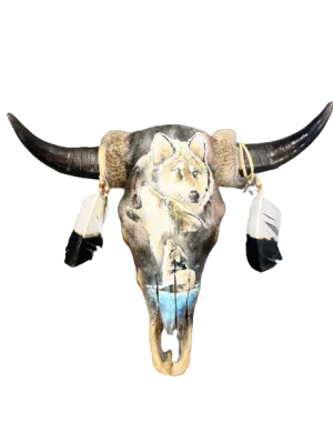 The Howling Trio Cow Skull
