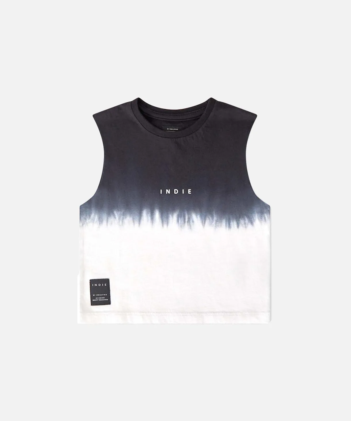 The Indie Acid Dip Muscle Tee - Navy White