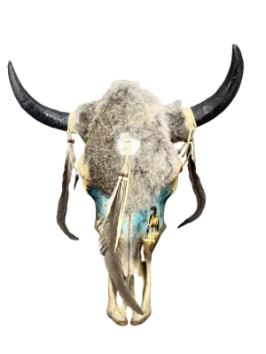 The Speedy Stallion Cow Skull