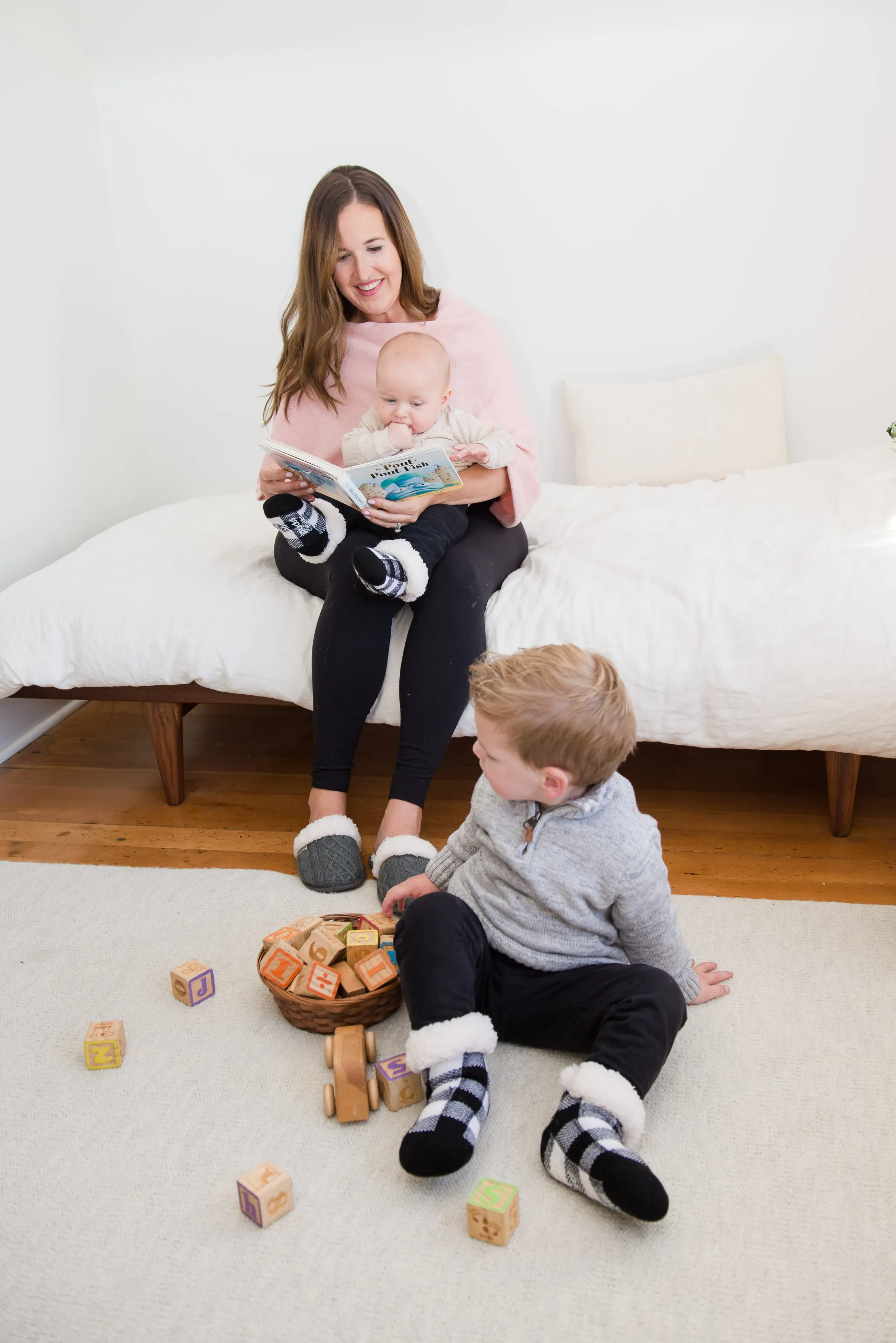 Toddler Classic Slipper Socks | Lumberjack White