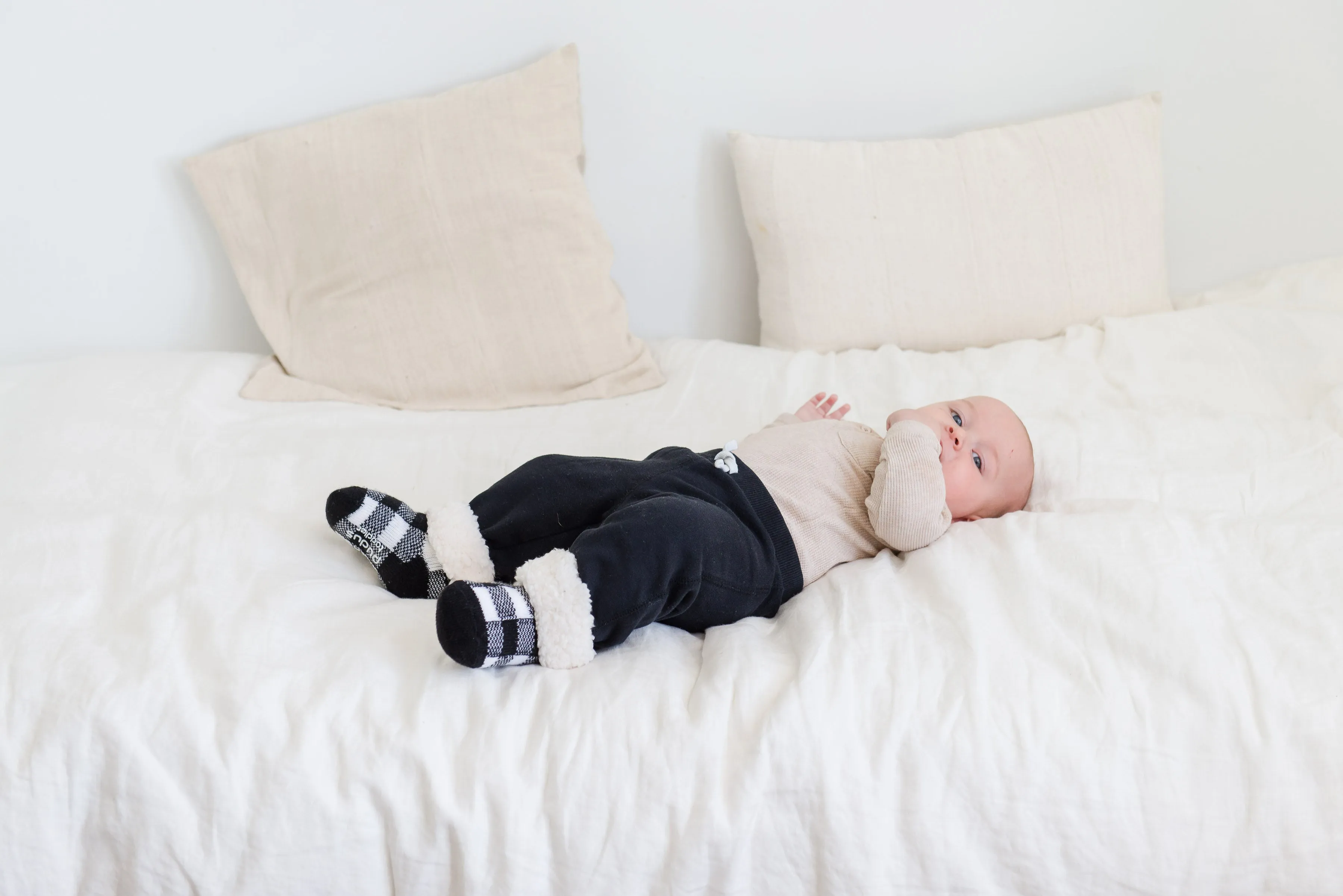 Toddler Classic Slipper Socks | Lumberjack White