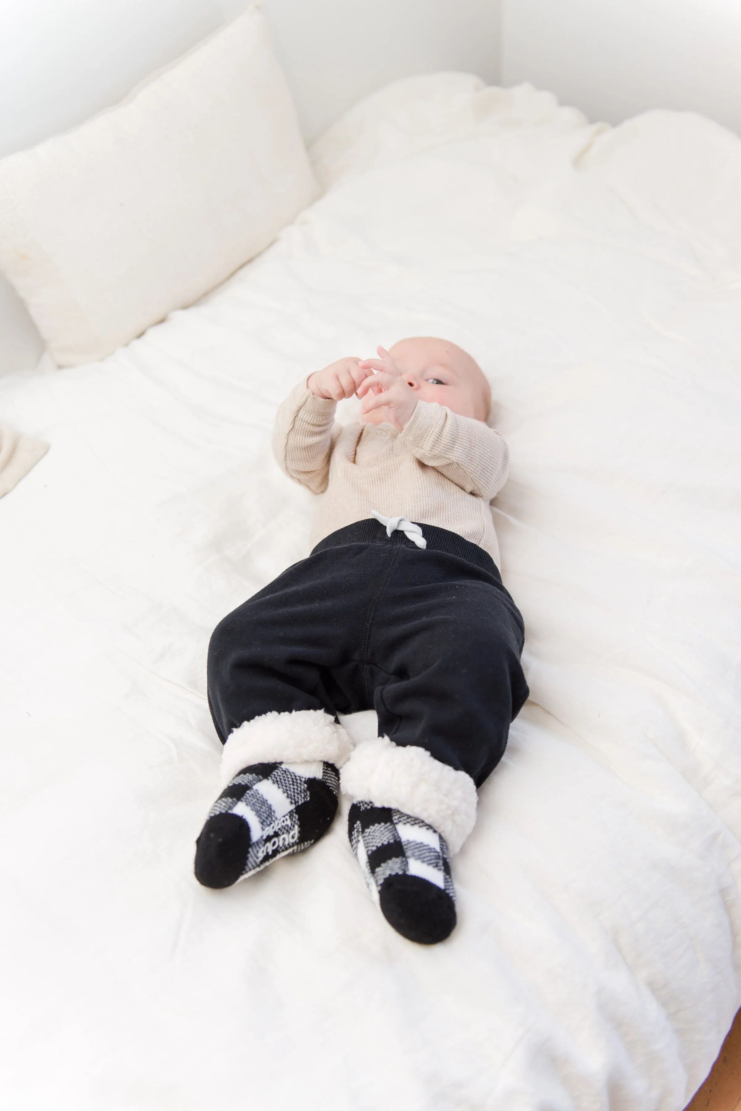 Toddler Classic Slipper Socks | Lumberjack White