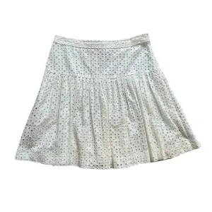 Tory Burch white eyelet lace mini skirt size 2