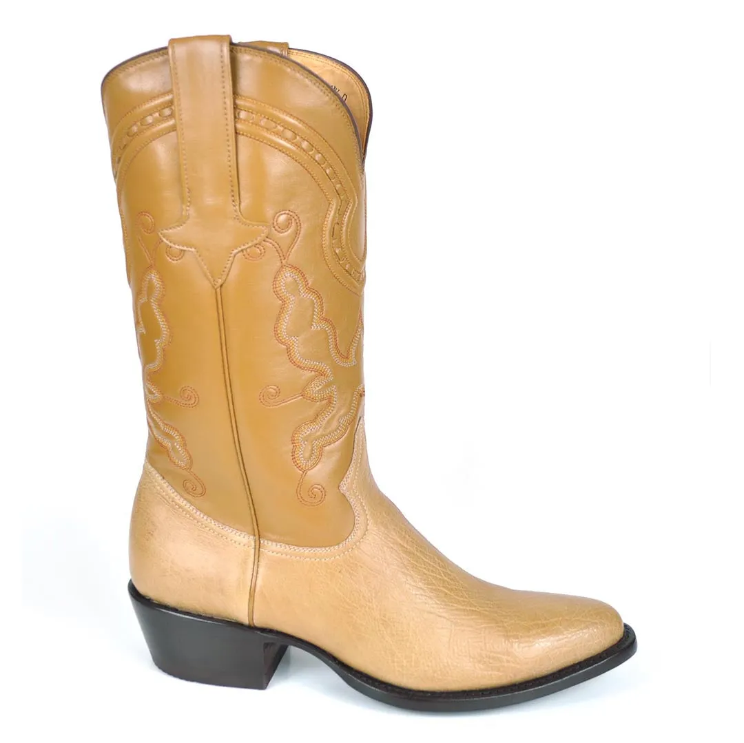 Travis Smooth Ostrich Classic Western Boot - Oryx