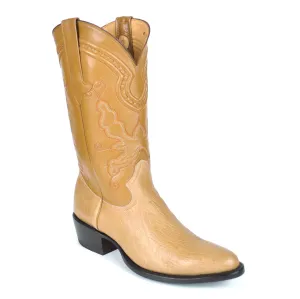 Travis Smooth Ostrich Classic Western Boot - Oryx
