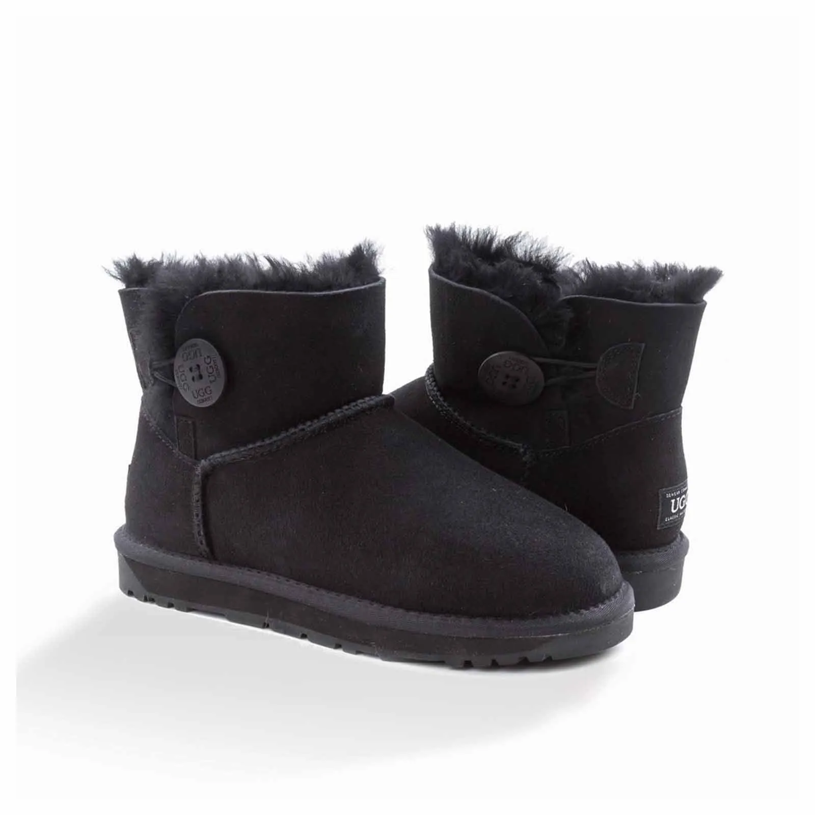 Ugg Boots Classic Mini Button Black 37