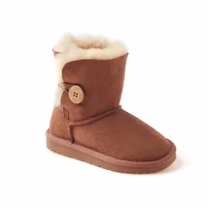 Ugg Boots Kids Classic Button Chestnut 13-1