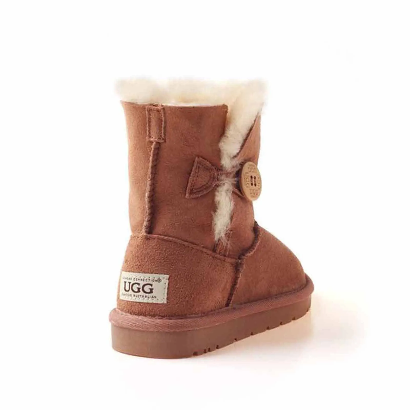 Ugg Boots Kids Classic Button Chestnut 13-1