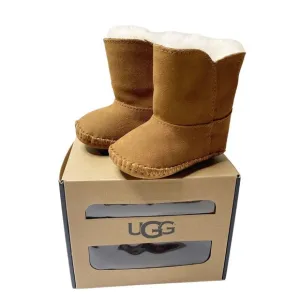 Ugg Infant Girl Chestnut Tan Caden Fur Lined Booties 0/1 XS 0-6 Months newborn