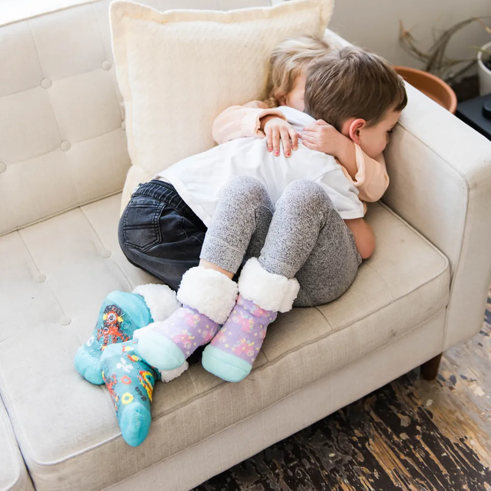 Unicorn Lavender - Kids & Toddler Recycled Slipper Socks