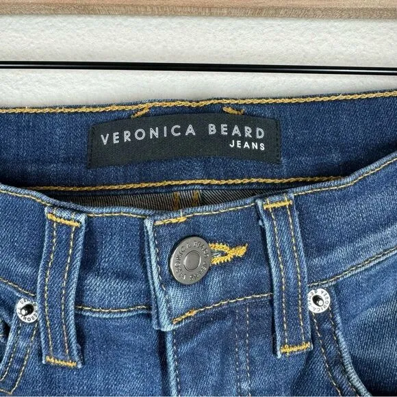 Veronica Beard Debbie Skinny High Rise Jeans Apollo Dark Wash Stretch Size 23