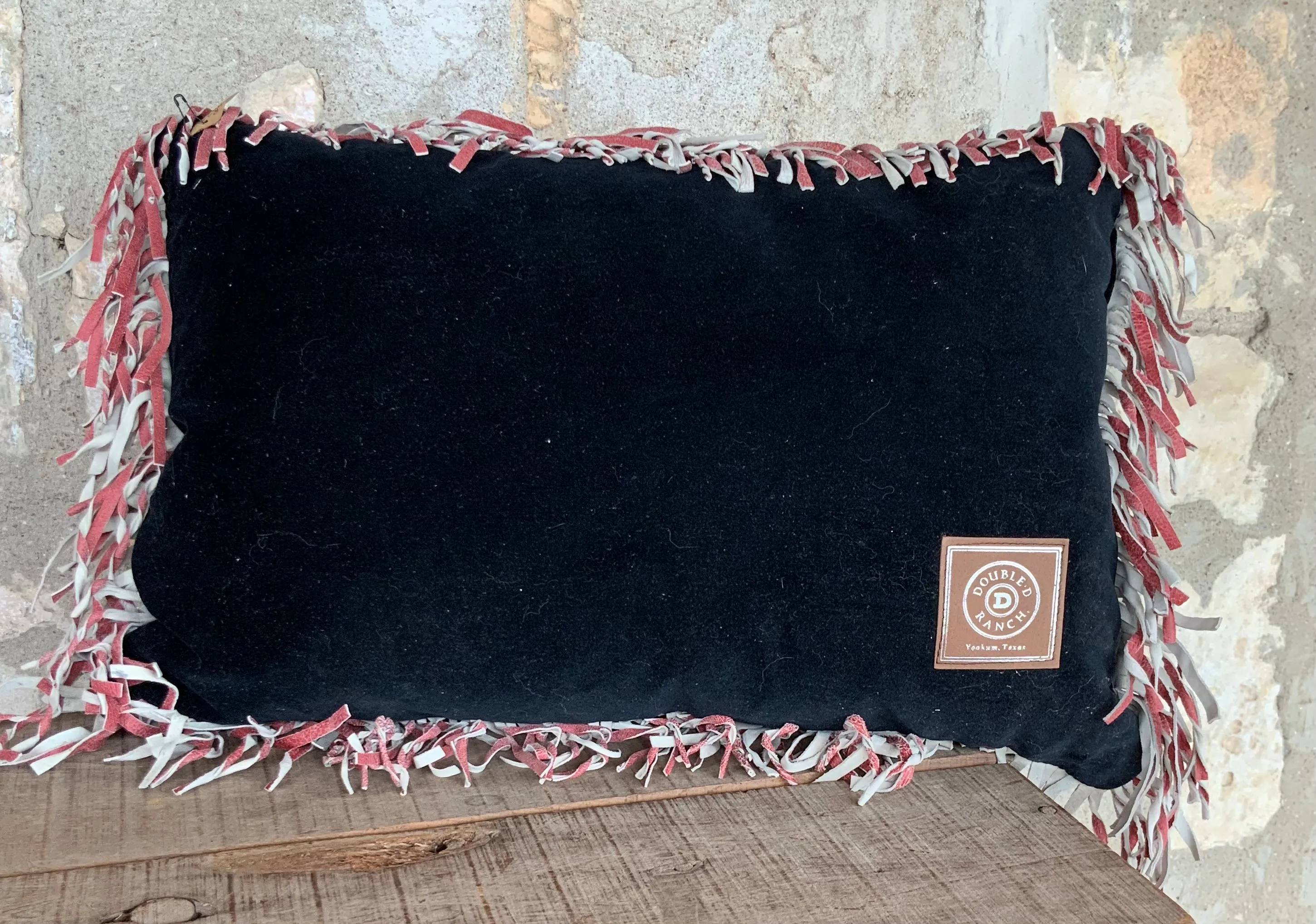 Vintage Cowboy Leather Pillow