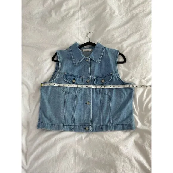 Vintage 90’s Lew Magram denim jean two piece midi skirt set XL
