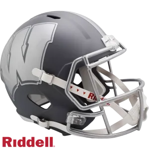 Wisconsin Badgers Helmet Riddell Replica Full Size Speed Style Slate Alternate