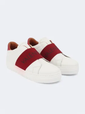 Women's Brand Logo Printed Sneakers,White