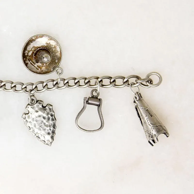 Wonderful Western Bracelet with Particularly Fine Charms